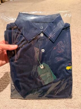 2026 NWT Masters Tech Men's Navy Polo Shirt